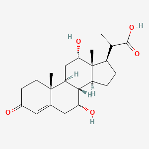 7A,12A-Dihydroxy-3-oxopregn-4-ene-20-carboxylic acid