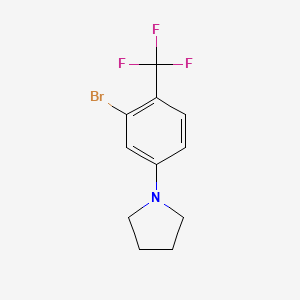 molecular formula C11H11BrF3N B1402345 1-(3-Bromo-4-(trifluoromethyl)phenyl)pyrrolidine CAS No. 1779127-80-8