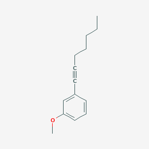 molecular formula C14H18O B14023463 1-(3-Methoxyphenyl)-1-heptyne 