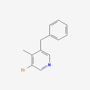 molecular formula C13H12BrN B14023494 3-Benzyl-5-bromo-4-methylpyridine 