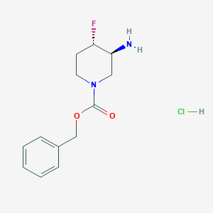 molecular formula C13H18ClFN2O2 B14023508 (3S,4R)-Benzyl 3-amino-4-fluoropiperidine-1-carboxylate hcl 