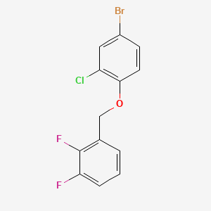 molecular formula C13H8BrClF2O B14023561 1-((4-Bromo-2-chlorophenoxy)methyl)-2,3-difluorobenzene 