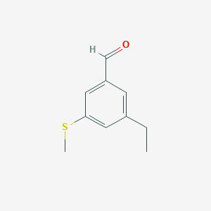 molecular formula C10H12OS B14023573 3-Ethyl-5-(methylthio)benzaldehyde 