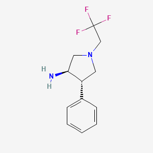 trans-4-Phenyl-1-(2,2,2-trifluoroethyl)pyrrolidin-3-amine