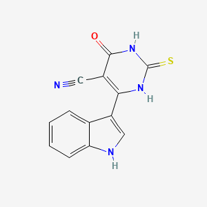 6-(1H-indol-3-yl)-4-oxo-2-thioxo-1,2,3,4-tetrahydropyrimidine-5-carbonitrile