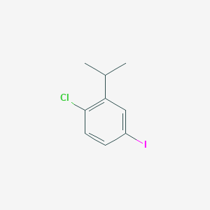 molecular formula C9H10ClI B14023629 1-Chloro-4-iodo-2-isopropylbenzene 