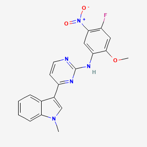 molecular formula C20H16FN5O3 B1402364 N-(4-氟-2-甲氧基-5-硝基苯基)-4-(1-甲基-1H-吲哚-3-基)嘧啶-2-胺 CAS No. 1421372-94-2