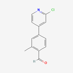 4-(2-Chloropyridin-4-yl)-2-methylbenzaldehyde