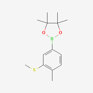 4,4,5,5-Tetramethyl-2-(4-methyl-3-(methylthio)phenyl)-1,3,2-dioxaborolane