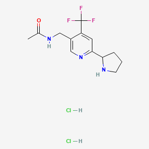 N-(6-Pyrrolidin-2-yl-4-trifluoromethyl-pyridin-3-ylmethyl)-acetamide dihydrochloride