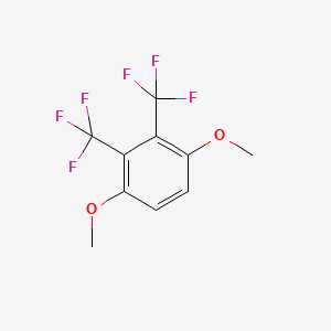 molecular formula C10H8F6O2 B14023902 1,2-Bis(trifluoromethyl)-3,6-dimethoxybenzene 