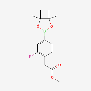 molecular formula C15H20BFO4 B1402391 3-氟-4-(甲氧羰基甲基)苯硼酸二萘甲酯 CAS No. 1415960-53-0