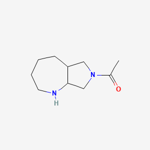 molecular formula C10H18N2O B1402395 1-(八氢-吡咯并[3,4-b]氮杂环庚-7-基)-乙酮 CAS No. 1316220-00-4