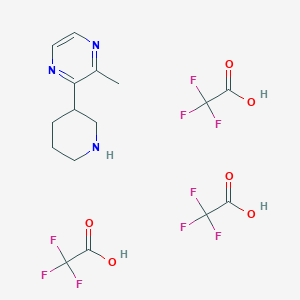 molecular formula C16H18F9N3O6 B1402397 2-Methyl-3-piperidin-3-yl-pyrazinetris(trifluoroacetic acid salt) CAS No. 1361113-63-4