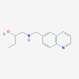 molecular formula C14H18N2O B14023976 1-(Quinolin-6-ylmethylamino)butan-2-ol CAS No. 7467-54-1