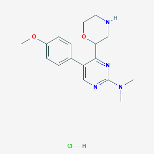 [5-(4-Methoxy-phenyl)-4-morpholin-2-yl-pyrimidin-2-yl]-dimethyl-amine hydrochloride