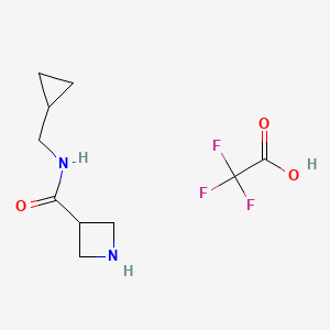 molecular formula C10H15F3N2O3 B1402399 Azetidine-3-carboxylic acid cyclopropylmethyl-amide trifluoroacetic acid salt CAS No. 1361113-16-7