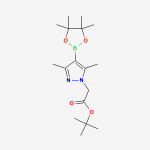 molecular formula C17H29BN2O4 B1402400 3,5-Dimethyl-1-tert-butoxycarbonylmethyl-1H-pyrazole-4-boronic acid pinacol ester CAS No. 1426671-41-1