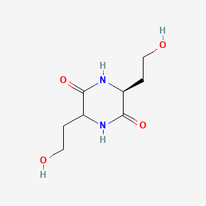 molecular formula C8H14N2O4 B14024007 (3S)-3,6-bis(2-hydroxyethyl)piperazine-2,5-dione 