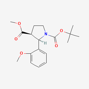 O1-tert-butyl O3-methyl (2R,3S)-2-(2-methoxyphenyl)pyrrolidine-1,3-dicarboxylate