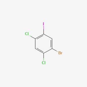 molecular formula C6H2BrCl2I B14024034 1-Bromo-2,4-dichloro-5-iodobenzene 