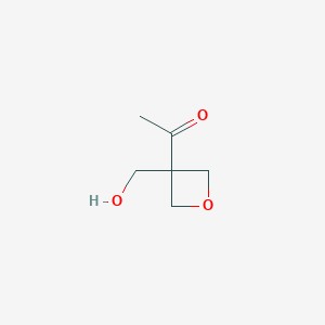 molecular formula C6H10O3 B14024058 1-(3-(Hydroxymethyl)oxetan-3-YL)ethan-1-one 