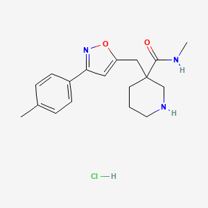 3-(3-p-Tolyl-isoxazol-5-ylmethyl)-piperidine-3-carboxylic acid methylamide hydrochloride