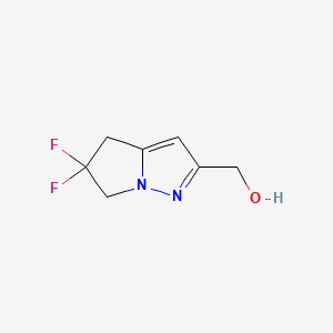 molecular formula C7H8F2N2O B14024069 (5,5-Difluoro-5,6-dihydro-4H-pyrrolo[1,2-b]pyrazol-2-yl)methanol 