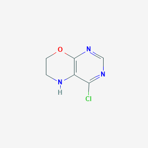 molecular formula C6H6ClN3O B14024070 4-Chloro-6,7-dihydro-5H-pyrimido[4,5-B][1,4]oxazine 