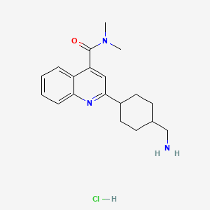 molecular formula C19H26ClN3O B1402408 2-(4-(氨基甲基)环己基)-N,N-二甲基喹啉-4-甲酰胺盐酸盐 CAS No. 1229625-46-0