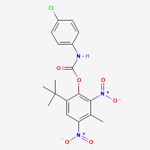 6-Tert-butyl-3-methyl-2,4-dinitrophenyl (4-chlorophenyl)carbamate