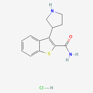 3-(Pyrrolidin-3-yl)benzo[b]thiophene-2-carboxamide hydrochloride
