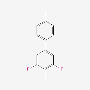 molecular formula C14H12F2 B14024179 3,5-Difluoro-4,4'-dimethyl-1,1'-biphenyl 