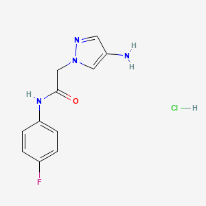2-(4-Amino-pyrazol-1-yl)-N-(4-fluoro-phenyl)-acetamide hydrochloride