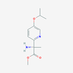 molecular formula C12H18N2O3 B14024200 Methyl (S)-2-amino-2-(5-isopropoxypyridin-2-YL)propanoate 