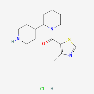 molecular formula C15H24ClN3OS B1402423 [2,4']Bipiperidinyl-1-yl-(4-methyl-thiazol-5-yl)-methanone hydrochloride CAS No. 1361112-13-1