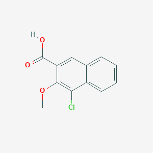 molecular formula C12H9ClO3 B14024236 4-Chloro-3-methoxy-2-naphthoic acid 