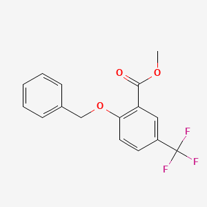 molecular formula C16H13F3O3 B14024247 Methyl 2-(benzyloxy)-5-(trifluoromethyl)benzoate 