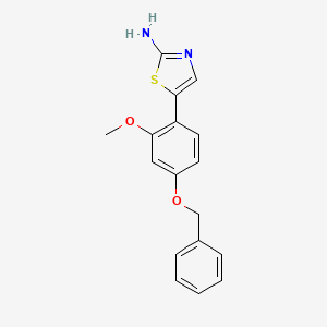 molecular formula C17H16N2O2S B14024254 5-(4-(Benzyloxy)-2-methoxyphenyl)thiazol-2-amine 