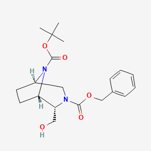 3-Benzyl 8-(tert-butyl) (1S,2S,5R)-2-(hydroxymethyl)-3,8-diazabicyclo[3.2.1]octane-3,8-dicarboxylate