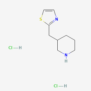 molecular formula C9H16Cl2N2S B1402428 3-Thiazol-2-ylmethyl-piperidine dihydrochloride CAS No. 1334602-90-2