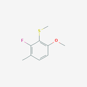 molecular formula C9H11FOS B14024290 (2-Fluoro-6-methoxy-3-methylphenyl)(methyl)sulfane 