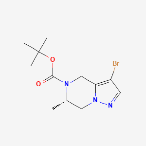 (S)-Tert-butyl 3-bromo-6-methyl-6,7-dihydropyrazolo[1,5-A]pyrazine-5(4H)-carboxylate