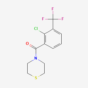 molecular formula C12H11ClF3NOS B14024304 (2-Chloro-3-(trifluoromethyl)phenyl)(thiomorpholino)methanone 