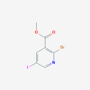 molecular formula C7H5BrINO2 B14024363 Methyl 2-bromo-5-iodonicotinate 