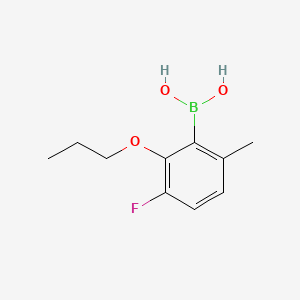 molecular formula C10H14BFO3 B14024379 (3-Fluoro-6-methyl-2-propoxyphenyl)boronic acid 