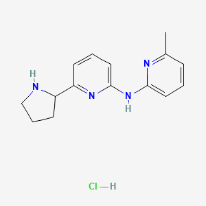 molecular formula C15H19ClN4 B1402441 (6-甲基-吡啶-2-基)-(6-吡咯烷-2-基-吡啶-2-基)-胺盐酸盐 CAS No. 1361112-85-7