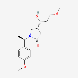 (4R)-4-(1-Hydroxy-3-methoxypropyl)-1-((R)-1-(4-methoxyphenyl)ethyl)pyrrolidin-2-one