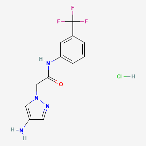 2-(4-Amino-pyrazol-1-yl)-N-(3-trifluoromethyl-phenyl)-acetamide hydrochloride