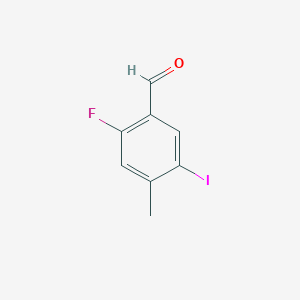 molecular formula C8H6FIO B14024421 2-Fluoro-5-iodo-4-methylbenzaldehyde 